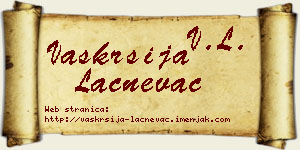 Vaskrsija Lačnevac vizit kartica